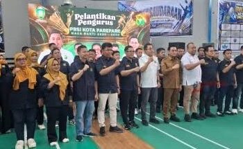 Wawali Parepare Hadiri Pelantikan PBSI dan Buka Turnamen BILIBILI 162 CUP I